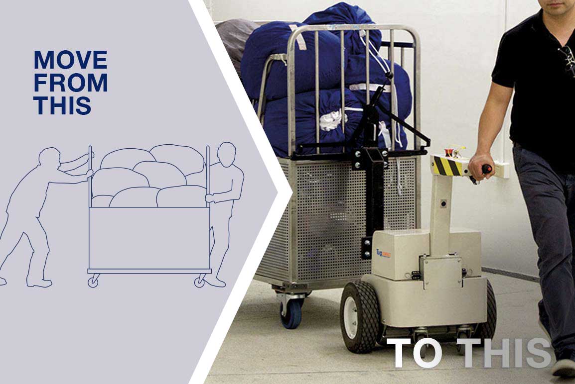 Move safely and easily with a powered linen mover